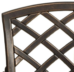 vidaXL Καρέκλες Κήπου 2 τεμ. Μπρονζέ από Χυτό Αλουμίνιο