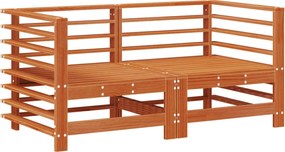 vidaXL Σετ Ξαπλώστρας Κήπου 7 pcs Κερωμένο Καφέ Στερεό πεύκο