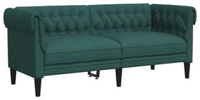 vidaXL Καναπές Διθέσιος Chesterfield Πράσινος Υφασμάτινος