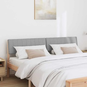 vidaXL Ταπετσαρισμένο κεφαλάρι Ανοιχτό γκρι 180 cm