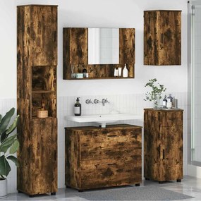 vidaXL Σετ Επίπλων Μπάνιου 5 pcs Καπνιστή δρυς 30 x 35 x 192 εκ.