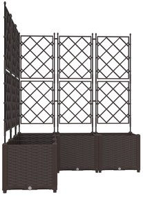 vidaXL Γλάστρα κήπου με πλέγμα 5 τεμ Καφέ 120x120x143 εκ