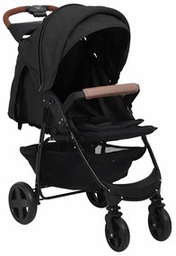 vidaXL Καροτσάκι Μωρού 2 σε 1 Ανθρακί Ατσάλινο