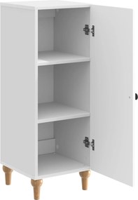 vidaXL Πλαϊνό γραφείο Γυαλιστερό Λευκό 33 x 34,5 x 90 εκ
