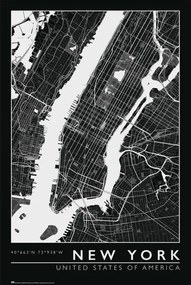 Αφίσα New York - City Map, (61 x 91.5 cm)