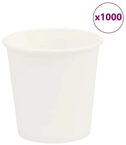 Χάρτινα κύπελλα καφέ 1000 τεμάχια 4oz 100ml Λευκό - Λευκό