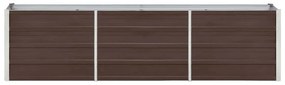 vidaXL Ζαρντινιέρα Υπερυψωμένη Καφέ 240x40x45 εκ. Γαλβανισμ. Χάλυβας