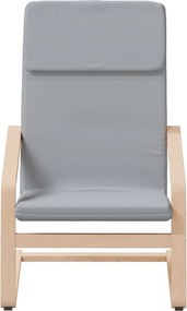 vidaXL Πολυθρόνα Relax Ανοιχτό Γκρι Υφασμάτινη με Υποπόδιο