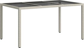 vidaXL Τραπέζι Κήπου Λευκό 150 x 90 x 75 cm συνθετικό ρατάν