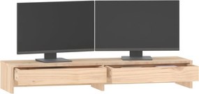 vidaXL Βάση Οθόνης 100x27x15 εκ. από Μασίφ Ξύλο Πεύκου