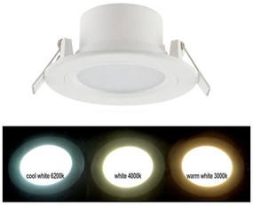 Adeleq Φωτιστικό Ψευδοροφής Led Στρογγυλό Ip54 6W 3000K 120° Λευκό 21-61000