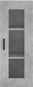vidaXL Ντουλάπι Γκρι Σκυροδέματος 34,5x34x180 εκ. Επεξεργασμένο Ξύλο