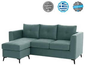 Καναπές Γωνία Ponza HM3251.07 Αναστρέψιμη 200x140x88cm Αλέκιαστο Ύφασμα Mint Fabric