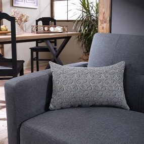 Μαξιλαροθήκη Διακοσμητική Maryland 04 Dark Grey Teoran 30X50 Cotton-Acrylic