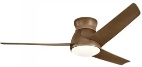 Ανεμιστήρας Οροφής 66,4W Φωτιστικό LED 10W IP44 Τηλεχειριστήριο Eris Elstead Lighting KLF-ERIS-60-WN Καφέ