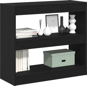 vidaXL Βιβλιοθήκη 2 pcs Μαύρη Οξυά 80 x 30 x 72 εκ Επεξεργασμένο ξύλο