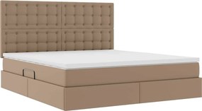 vidaXL Κρεβάτι Αποθήκης Καπουτσίνο 180 x 200 cm Τεχνητό Δέρμα