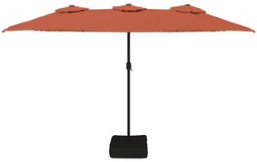 vidaXL Ομπρέλα Κήπου με Διπλή Κορυφή Τερακότα 449 x 265 εκ.