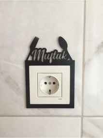 Πλαίσιο πρίζας κουζίνας Μαύρο