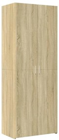 vidaXL Ραφιέρα με Ντουλάπια Sonoma Δρυς 70x42,5x225 εκ. Επεξ. Ξύλο