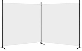 vidaXL Διαχωριστικό Δωματίου με 2 Πάνελ Λευκό 348 x 180 εκ. από Ύφασμα