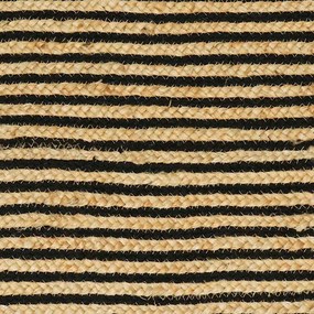 vidaXL Χαλιά χώρου Φυσικό και Μαύρο 122 x 183 cm Γιούτα