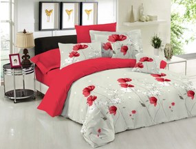 Σετ Σεντόνια Le Blanc Premium Cotton 100% Anemone Red Μονά 170x270