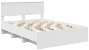 vidaXL Σκελετός Κρεβατιού Λευκό 140 x 200 cm Επεξεργασμένο ξύλο
