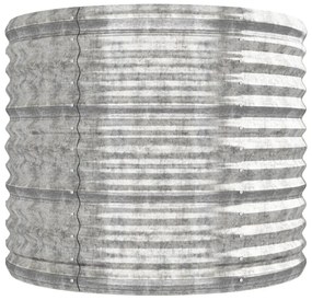 vidaXL Ζαρντινιέρα Ασημί 296x80x68 εκ. Γαλβανισμένος χάλυβας