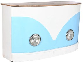 Ντουλάπι μπαρ Home ESPRIT Λευκό Καφέ Τυρκουάζ 157 x 52 x 90 cm