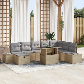 vidaXL Σετ Καναπέ Κήπου 11 pcs Μπεζ 319 x 209 x 69 εκ.