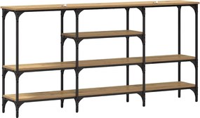 vidaXL Τραπέζι κονσόλας με ράφι artisan δρυς 160 x 29 x 80 εκ.