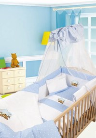 DIMcol ΠΑΠΛΩΜΑ ΒΡΕΦ Cotton 100% 100Χ140 ΑΣΤΕΡΙ 127 ΛΕΥΚΟ/ΣΙΕΛ