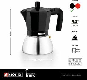 Ιταλικη καφετιερα BRA INOX BLACK 9T Μαύρο 470 ml