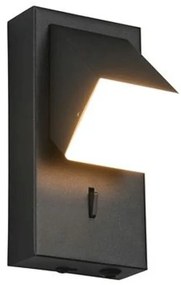 Φωτιστικό Τοίχου - Απλίκα Raglan 248570132 7x15cm 1xSMD 3,8W 400lm 3000K Black Trio Lighting