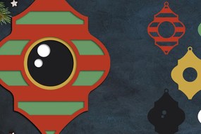 Σετ των 3 Intra απο ξύλο plywood 3mm-4mm πάχος Τρισδιάστατο χριστουγεννιάτικο Arabesque, Santa Ca Δίασταση 8x8 cm INTRAFABR-84221856