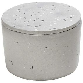 Δοχείο Με Καπάκι TZG111 10x10x9cm Light Grey Espiel Cement