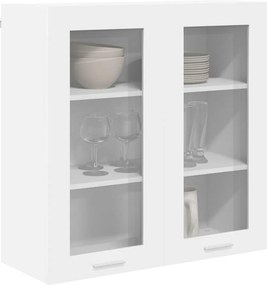 vidaXL Κρεμαστό ντουλάπι Λευκό 80 x 31 x 80 εκ. Επεξεργασμένο ξύλο