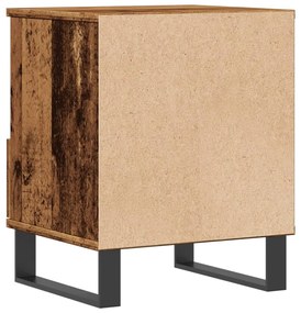 Κομοδίνα 2 τεμάχια Παλιό ξύλο 40x35x50 cm Κατασκευασμένο ξύλο - Καφέ