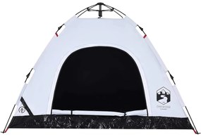 vidaXL Σκηνή Κάμπινγκ 3 Ατόμων Λευκή από Ύφασμα Συσκότισης