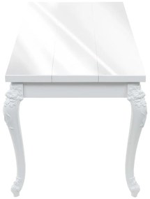 vidaXL Τραπεζαρία Γυαλιστερή Λευκή 179 x 89 x 81 εκ.