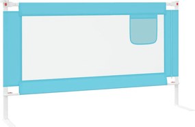 vidaXL Μπάρα Κρεβατιού Προστατευτική Μπλε 140 x 25 εκ. Υφασμάτινη