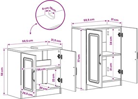 vidaXL Σετ Ντουλαπιών Μπάνιου 2 Τεμαχίων UTRECHT Sonoma Δρυς