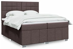 ΚΡΕΒΑΤΙ BOXSPRING ΜΕ ΣΤΡΩΜΑ ΣΚΟΥΡΟ ΚΑΦΕ 200X200 ΕΚ. ΥΦΑΣΜΑΤΙΝΟ 3294078