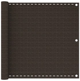 vidaXL Διαχωριστικό Βεράντας Καφέ 90 x 600 εκ. από HDPE