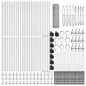 vidaXL Στύλος Περιφράξεων Ασημί 100 x 0,5 μ (25 mm πλέγμα) Ατσάλι