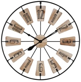 Ρολόι τοίχου Fepo Inart μέταλλο σε μαύρη απόχρωση 80x3x80εκ