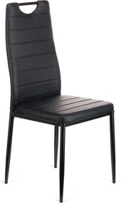 Καρέκλα Tonia PU μαύρο-πόδι μαύρο 52x43x96