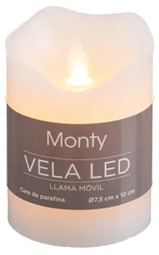 Διακοσμητικό Κερί led λευκό με κίνηση φλόγας 7,5x10εκ.