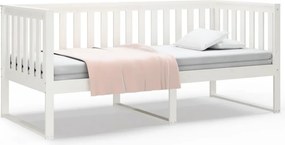 vidaXL Κρεβάτι ημέρας χωρίς στρώμα Λευκό 100x200 cm Στερεό ξύλο πεύκο